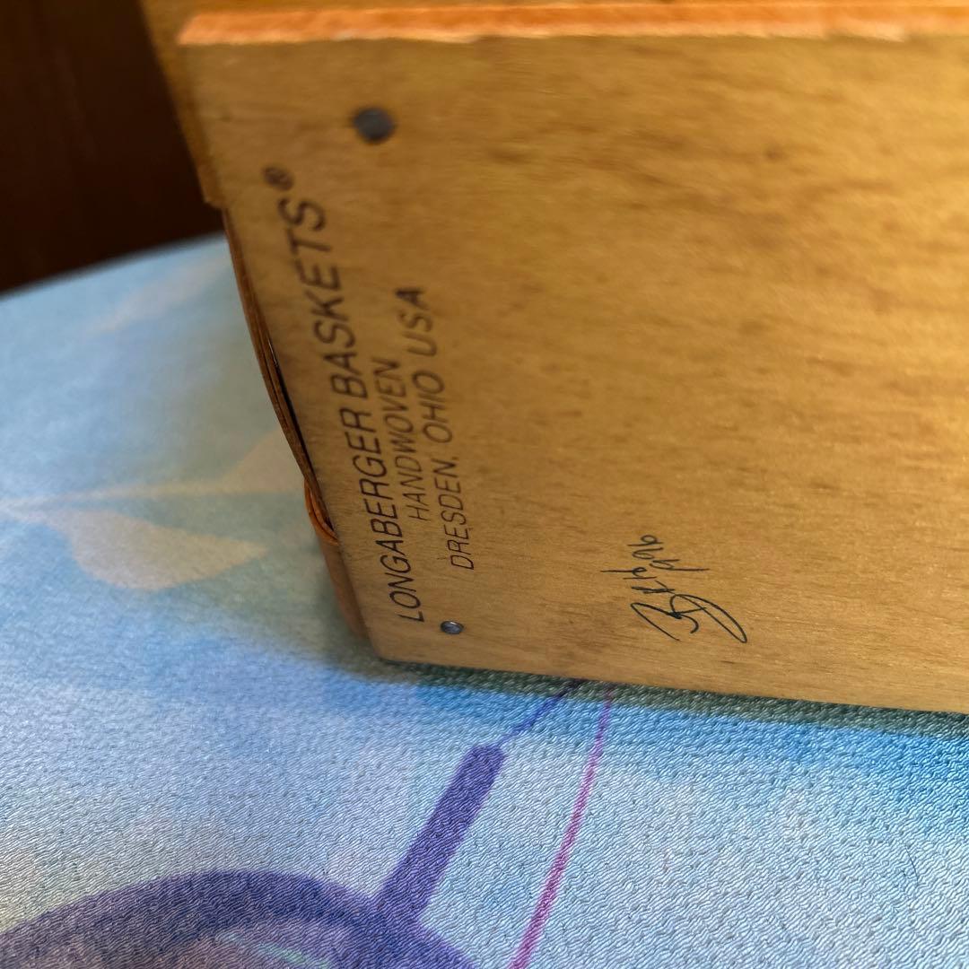 貴重 ロンガバーガーlongaberger 木製バスケット小物入れ ヴィンテージ