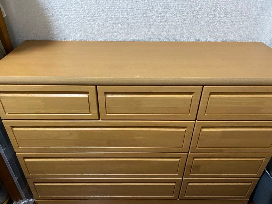 ☆ミッキー☆ アルファタカバ ナチュラルウッド 木製 9引き出し チェスト