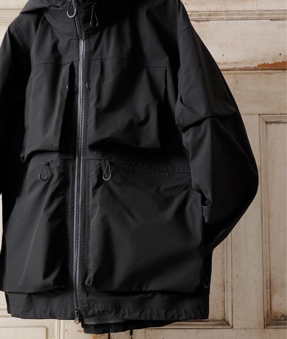 TECH JACKET マルチポケット 3レイヤー 黒 サイズ2