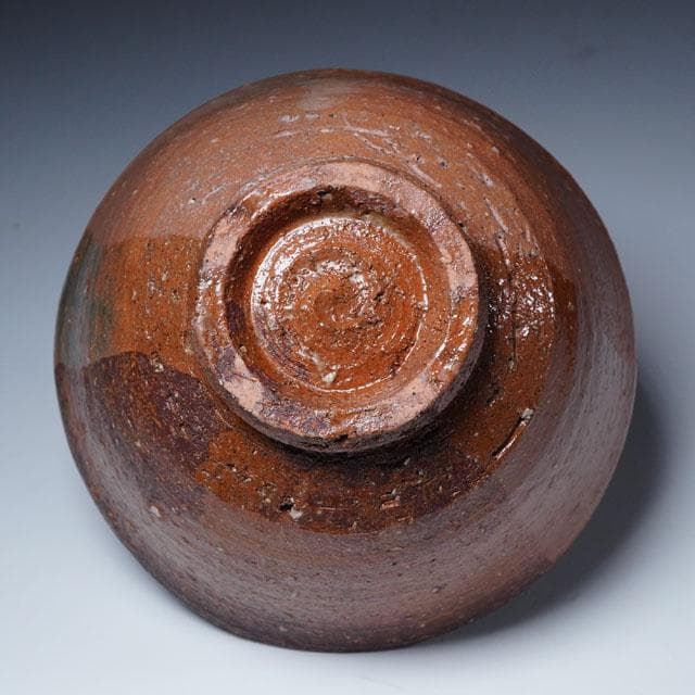 那波鳳翔　伊羅保茶碗　共箱　茶道具　播州相生焼　兵庫県 片身替