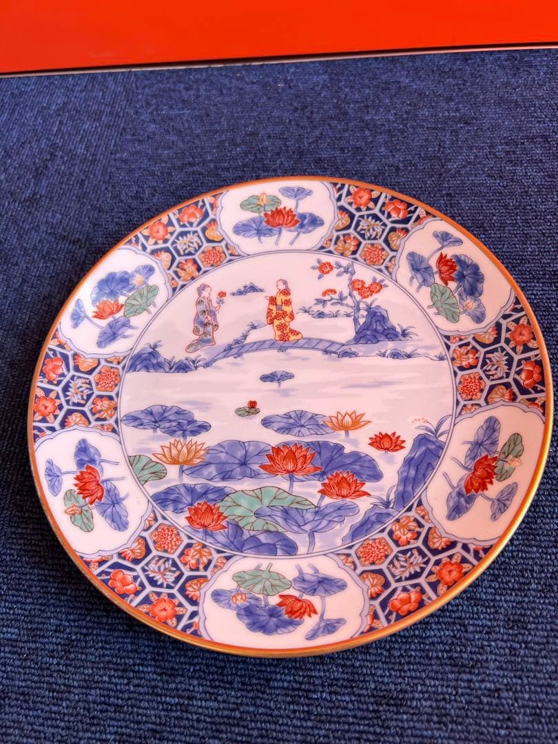 917 香蘭社　限定版絵皿　花の宴の内　「蓮の宴」