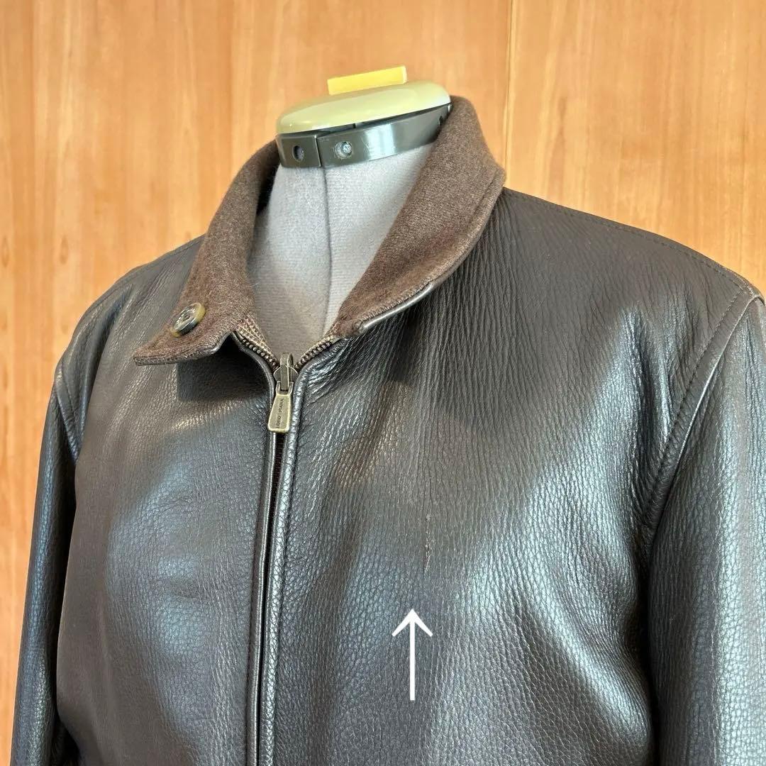 Loro Piana 鹿革レザー×カシミア　リバーシブルジャケット　メンズM