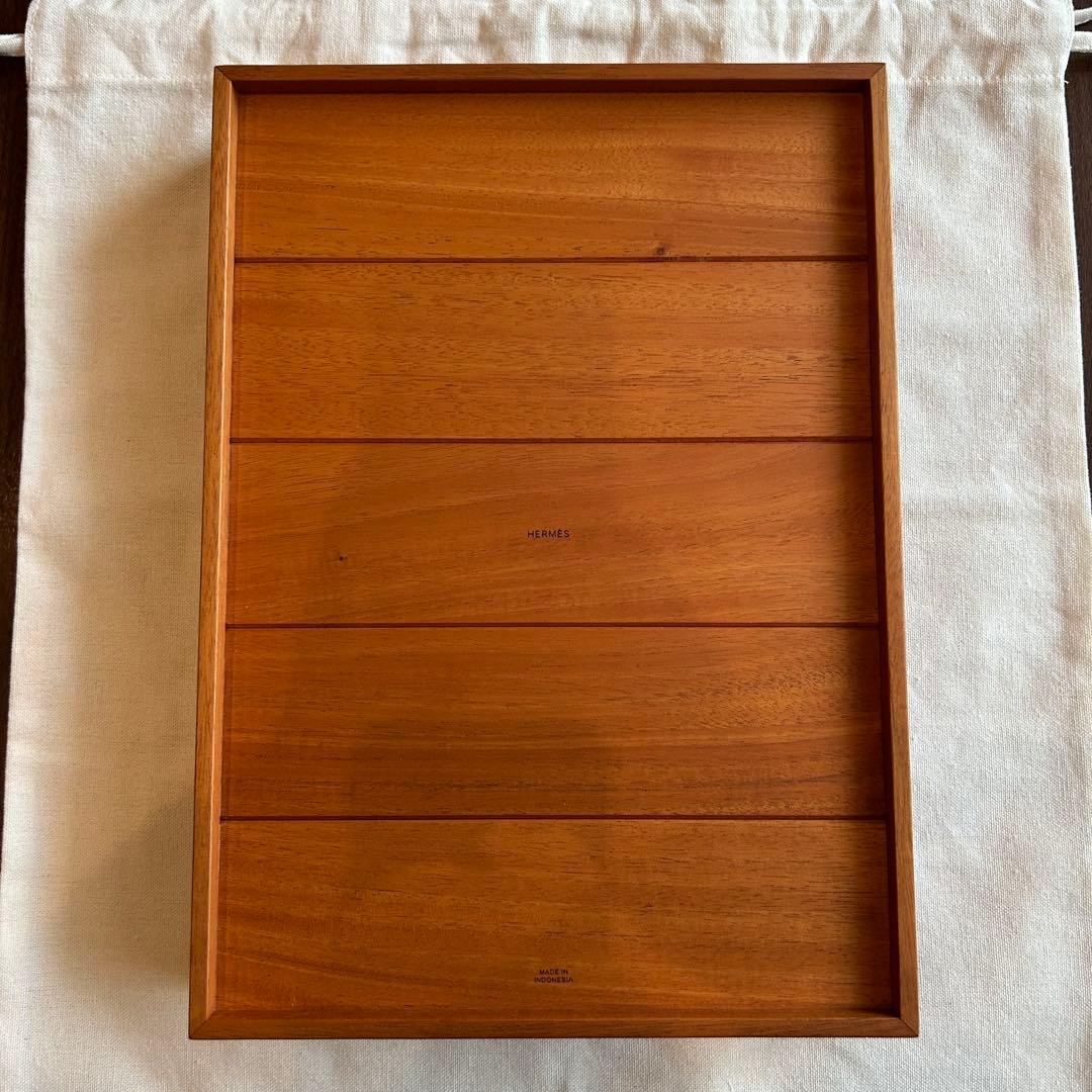 HERMES 木製 小物入れ トレイ3点セット売り