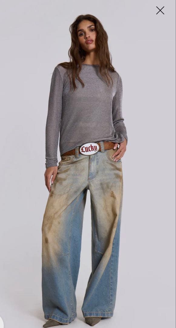 パンツ Jaded London MUD WASH COLOSSUS JEANS W24