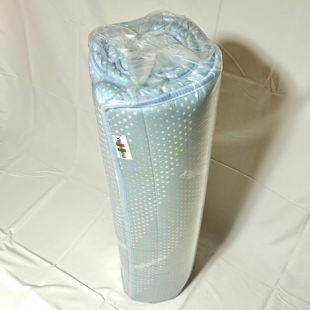 【訳あり未使用品】マットレス　シングル　マニフレックス　ふとん　ライトブルー