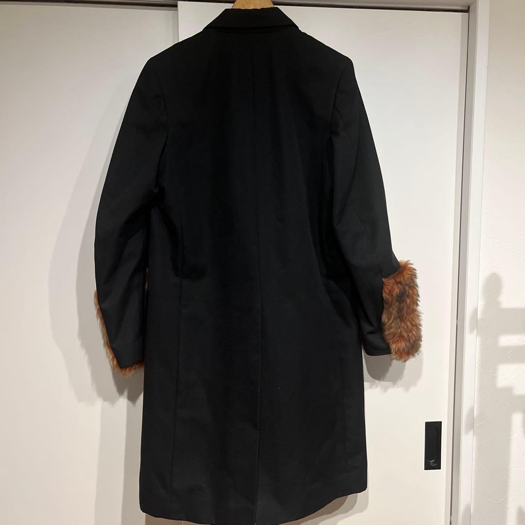 ドリスヴァンノッテン　袖ファー切り替えコート　希少