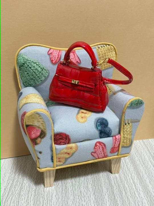 ★ハンドメイド★ ミニチュア クロコダイル風 2wayバッグ  レッド