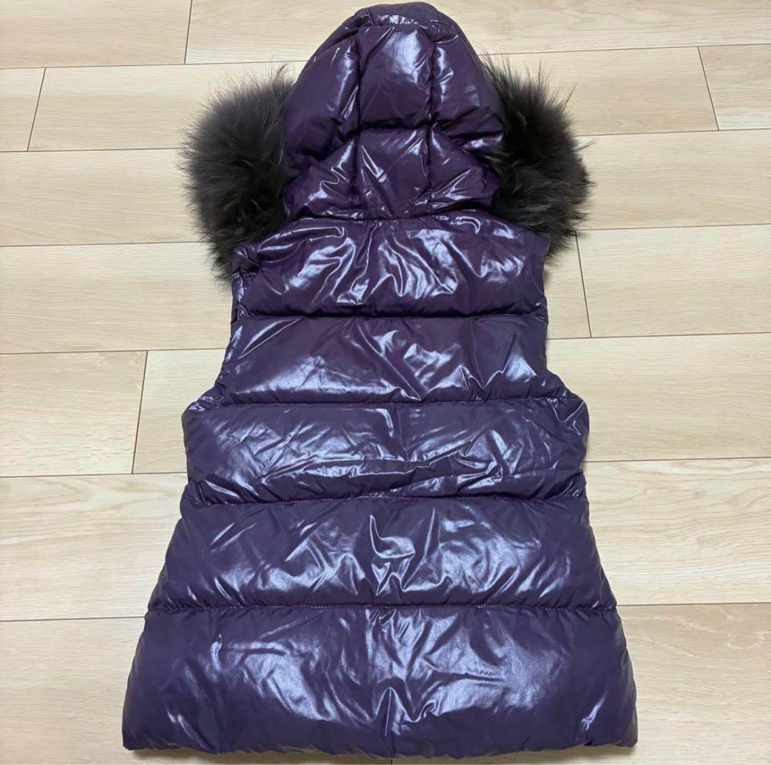 激レア✨高級ダウン デュベティカ 希少 紫 極上 ラクーンファー ベスト38