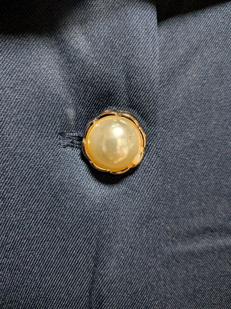 Amavel バッスルドレストレンチコート ネイビー