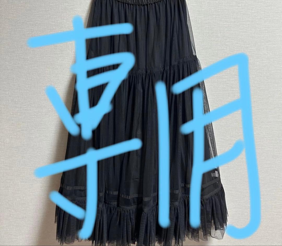 ジグ気軽に✉️下さいです。 ブラック フレアスカート チュール