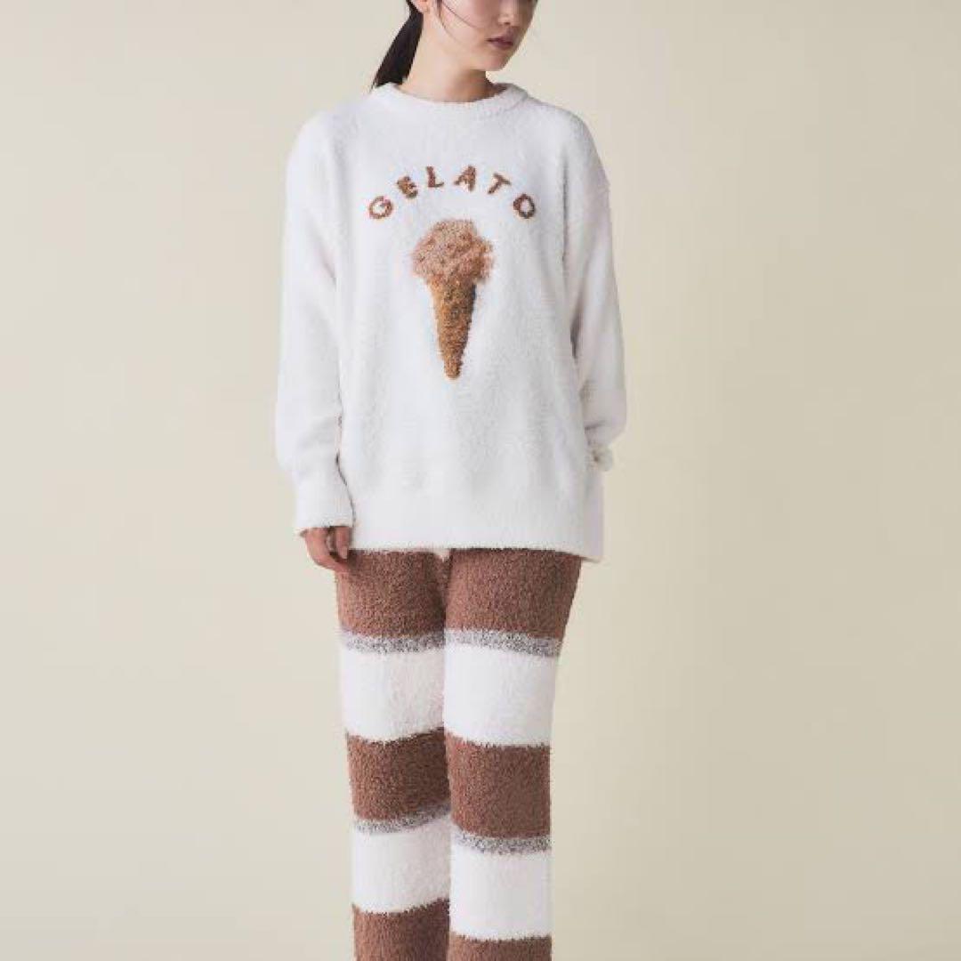 新品未使用タグ付き　ジェラートピケ　ベビモコアイスジャガードプルオーバー