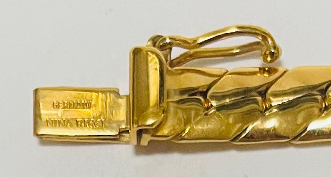 ◆ 値下げ‼️新品‼️ドイツ製ニナリッチヴィンテージゴールドレスレット喜平デザイン◆