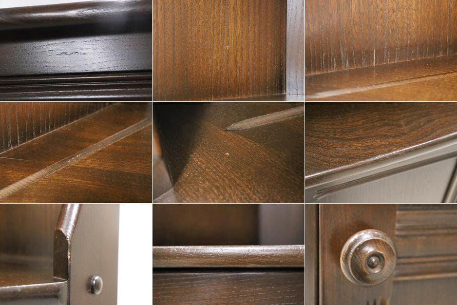 アーコール 英国 ヴィンテージ エルム材 クラシカル コーナーキャビネット