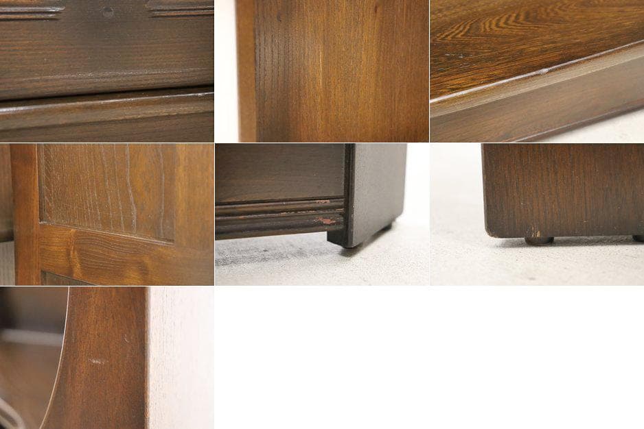 アーコール 英国 ヴィンテージ エルム材 クラシカル コーナーキャビネット