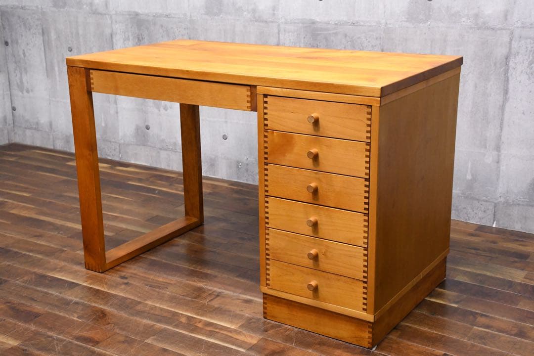 EBC2 イクスス ikususu 片袖デスク アルダー材無垢 書斎デスク