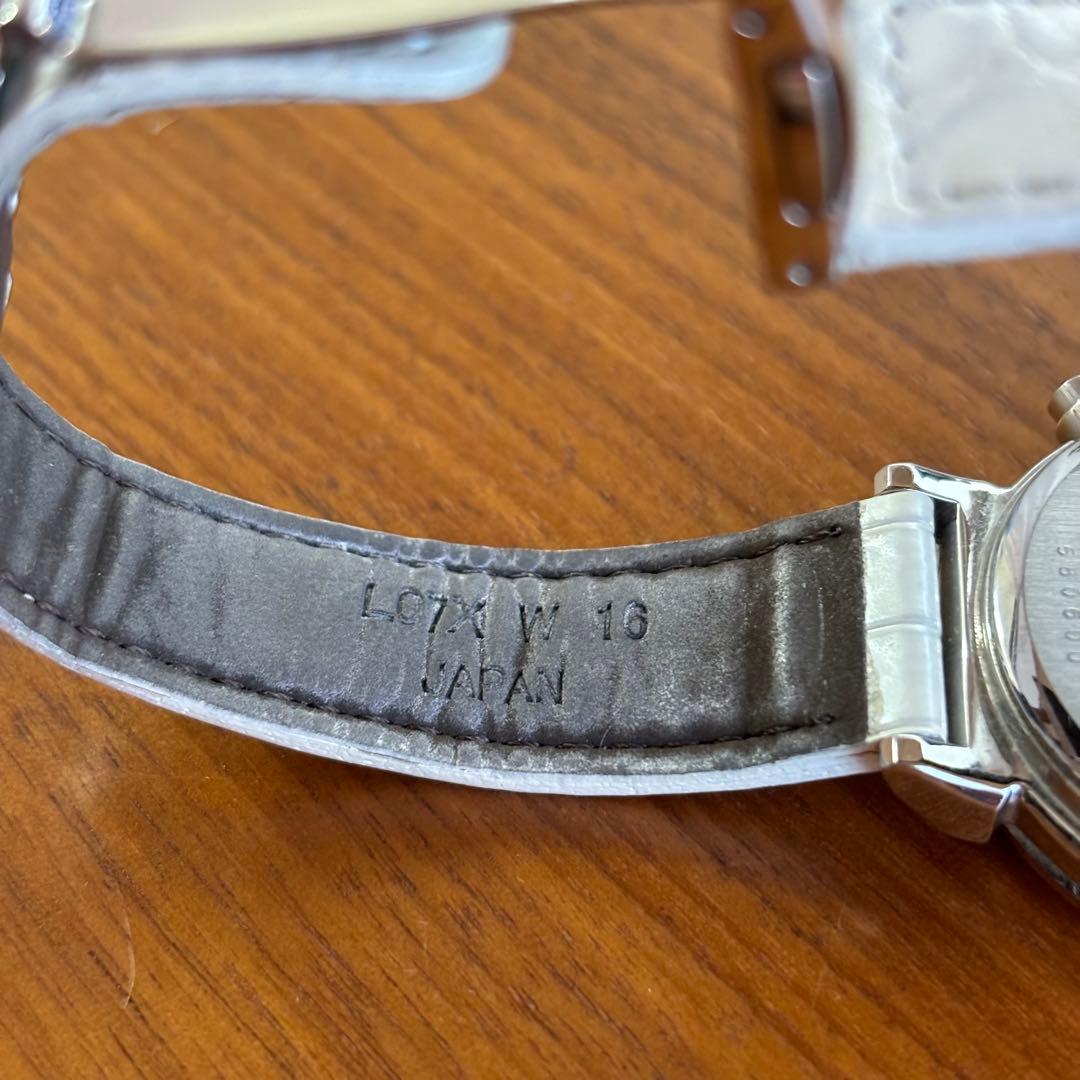 SEIKO ルキア　LUKIA クロノグラフ　ソーラー電池　ダイヤ　本革ベルト