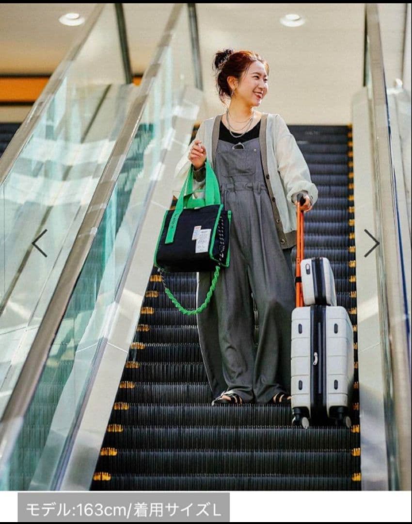 ニコアンド　misayo ラクテロサロペット　チャコール　Lサイズ