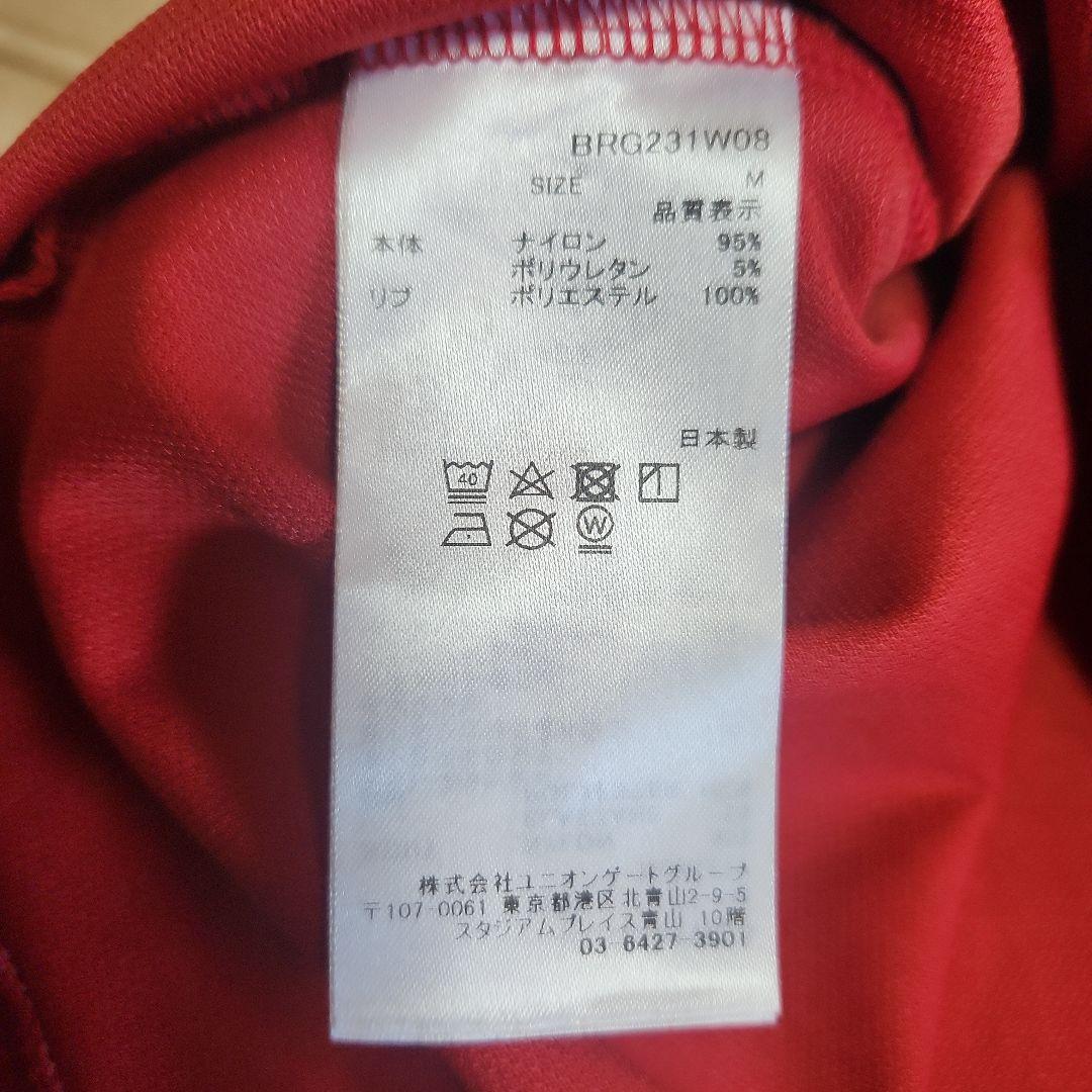 美品✦BRIEFING ✦ノースリーブモックネックシャツ ✦レッド✦M