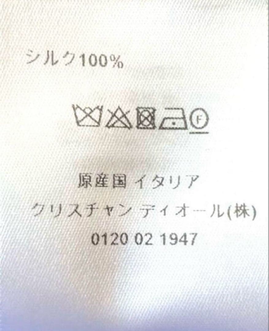 cn★【極美品】ディオール シャツブラウス 半袖 ドット ブラック