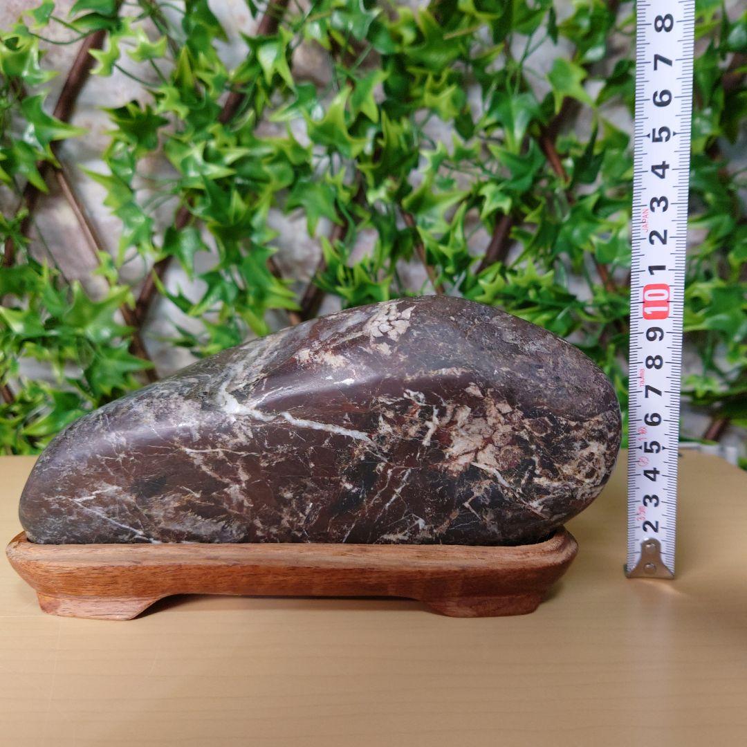 菊花石 鑑賞石　4輪の花　岐阜県根尾谷産　　台座付き 約20cm1.34kg