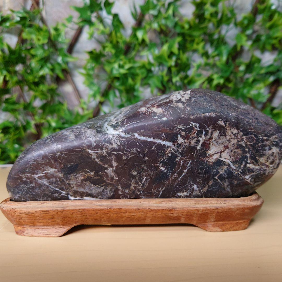 菊花石 鑑賞石　4輪の花　岐阜県根尾谷産　　台座付き 約20cm1.34kg