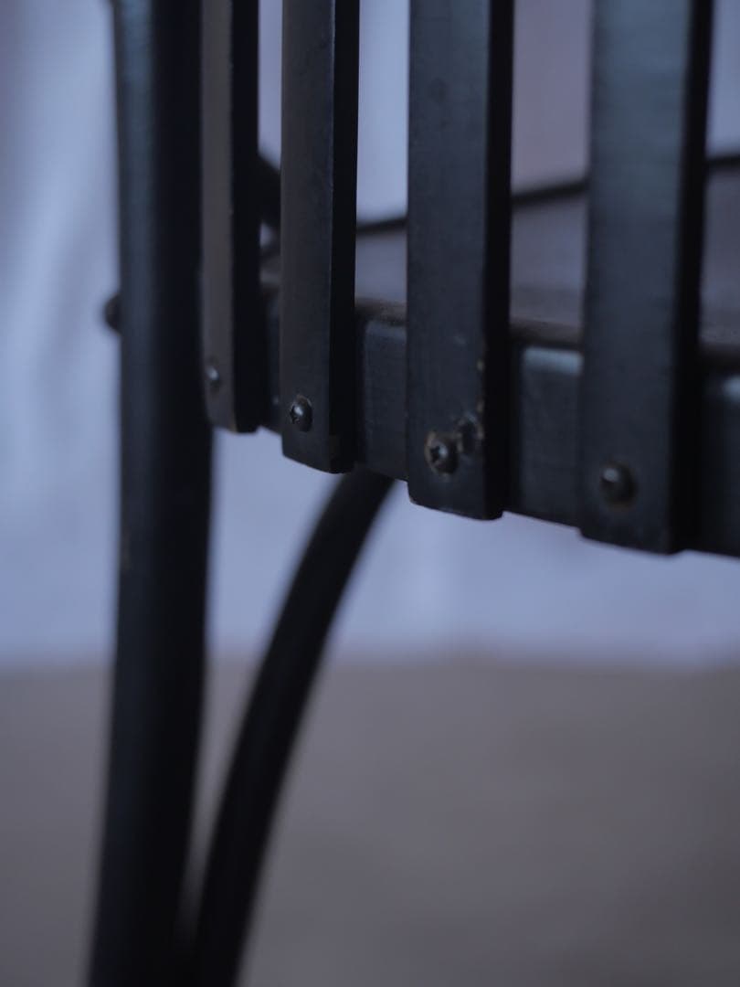 ①椅子　曲木　黒　ダイニングチェア　古家具　古道具　アンティーク　昭和レトロ