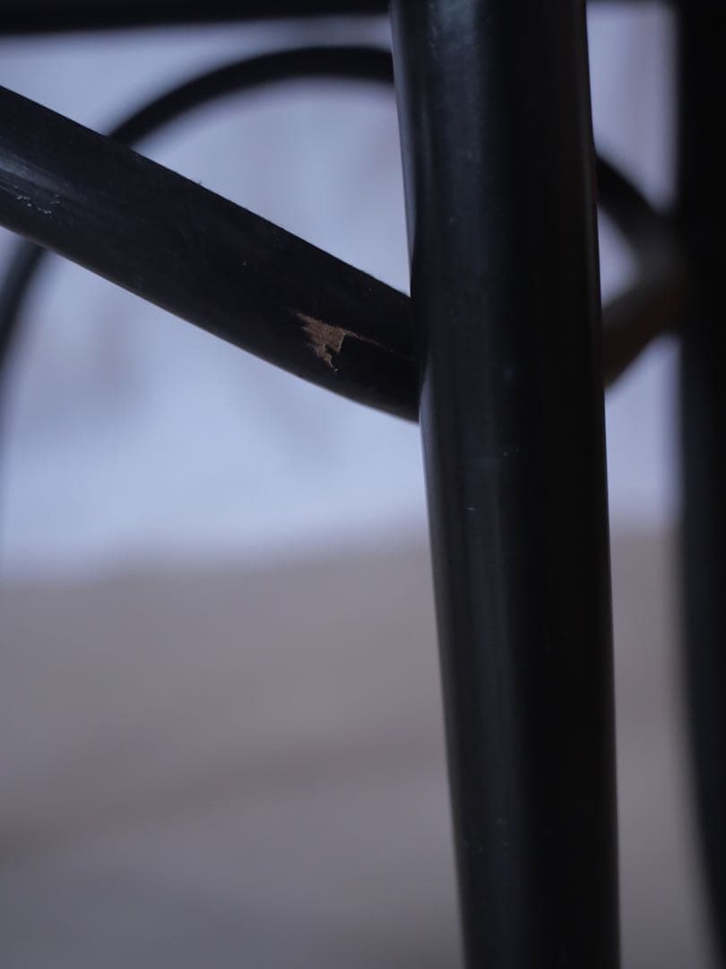 ①椅子　曲木　黒　ダイニングチェア　古家具　古道具　アンティーク　昭和レトロ