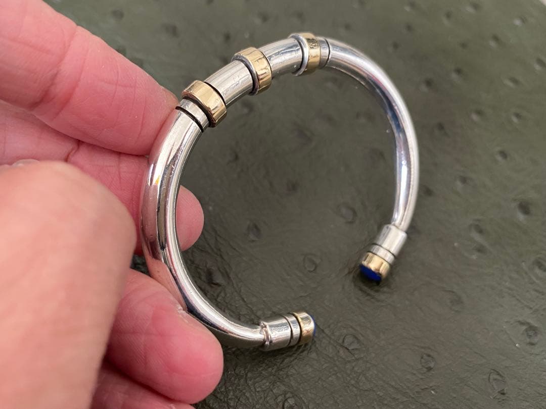 希少Edison Cummingsバングル シルバー X 14K X Lapis