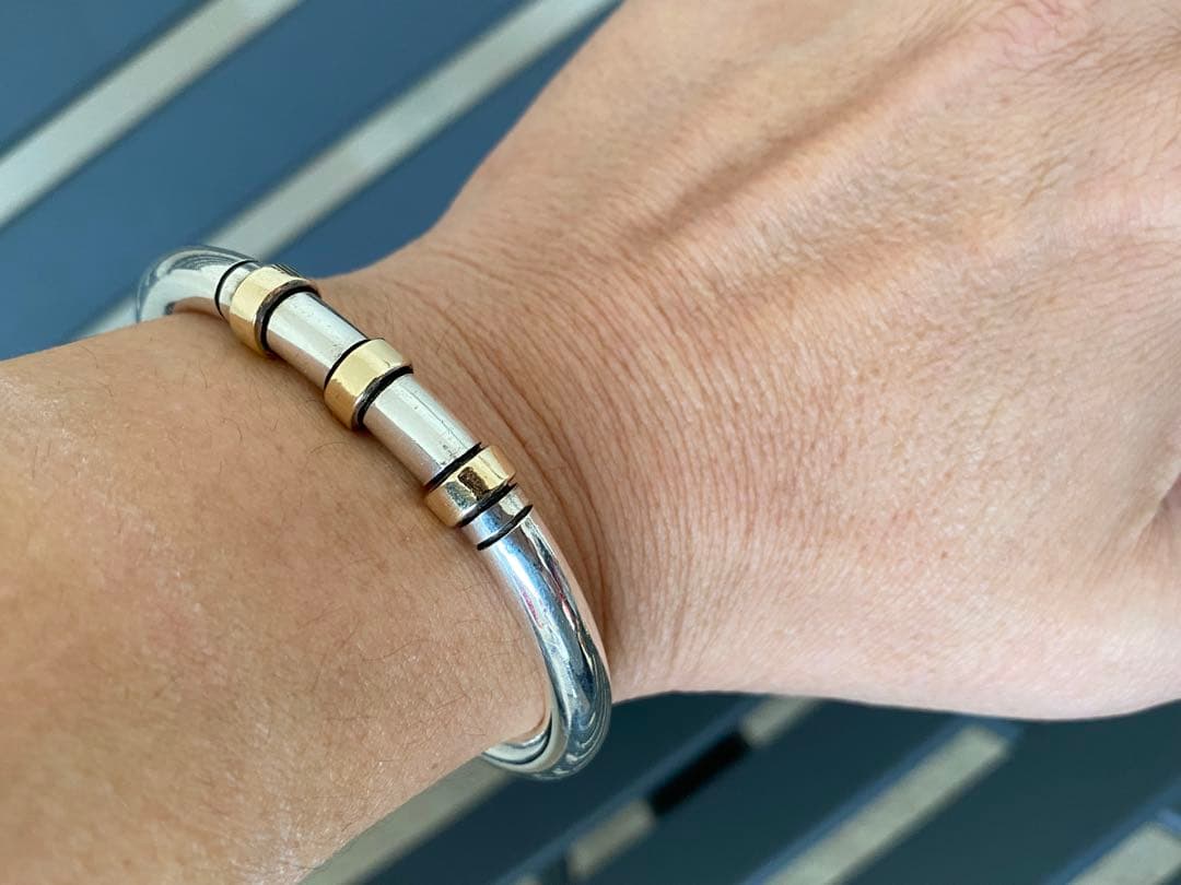 希少Edison Cummingsバングル シルバー X 14K X Lapis