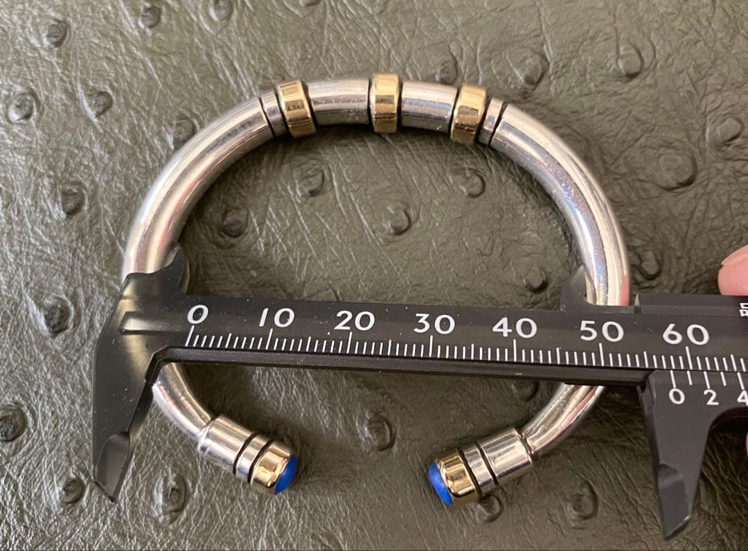 希少Edison Cummingsバングル シルバー X 14K X Lapis