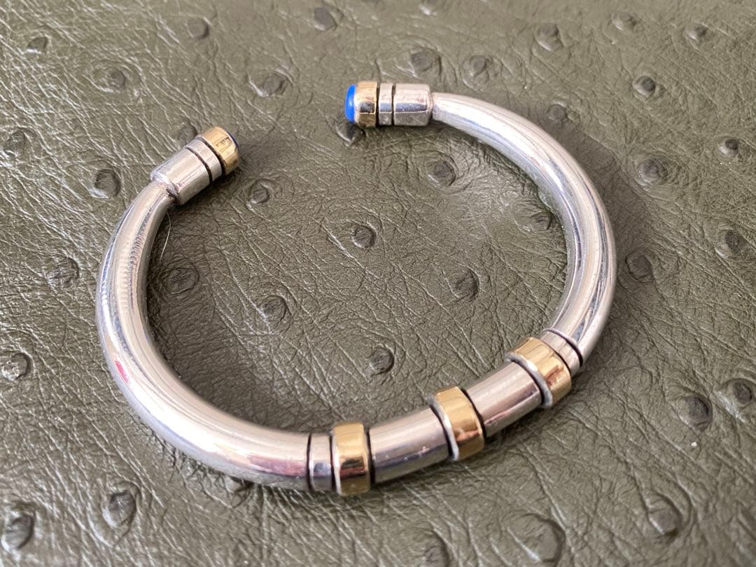 希少Edison Cummingsバングル シルバー X 14K X Lapis