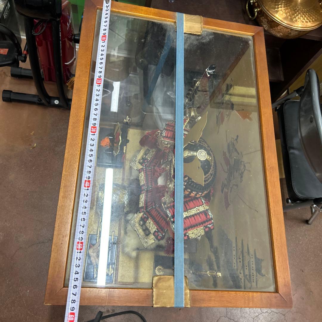 五月人形　大将飾り　亀甲　兜　刀　初陣　オルゴール付き