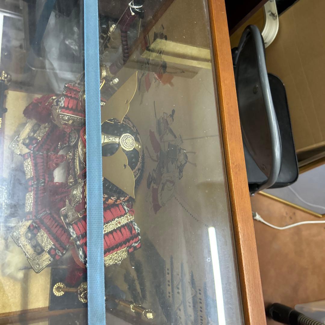 五月人形　大将飾り　亀甲　兜　刀　初陣　オルゴール付き