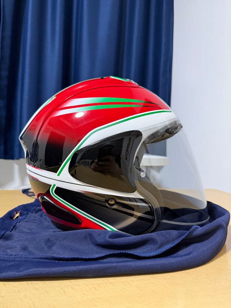 未使用 Arai VZ-RAM WEDGE レッド Sサイズ ジェットヘルメット