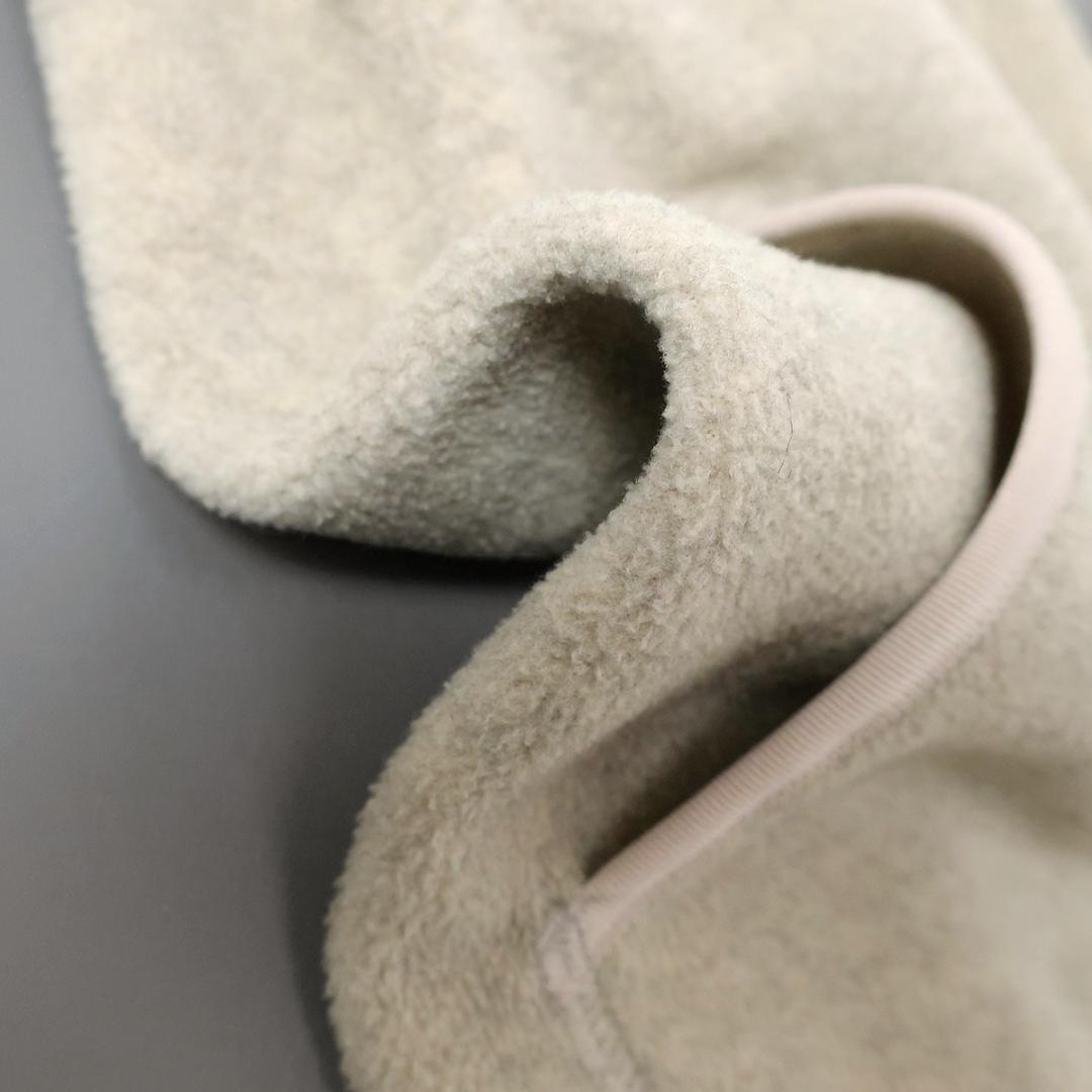 DANTON Vネックロングカーディガン　ノーカラー/フリースコート