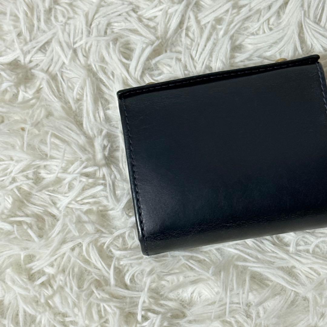 ⭐️未使用級⭐️　m+　エムピウ　ミッレフォッリエ　p25　ネイビー　レザー