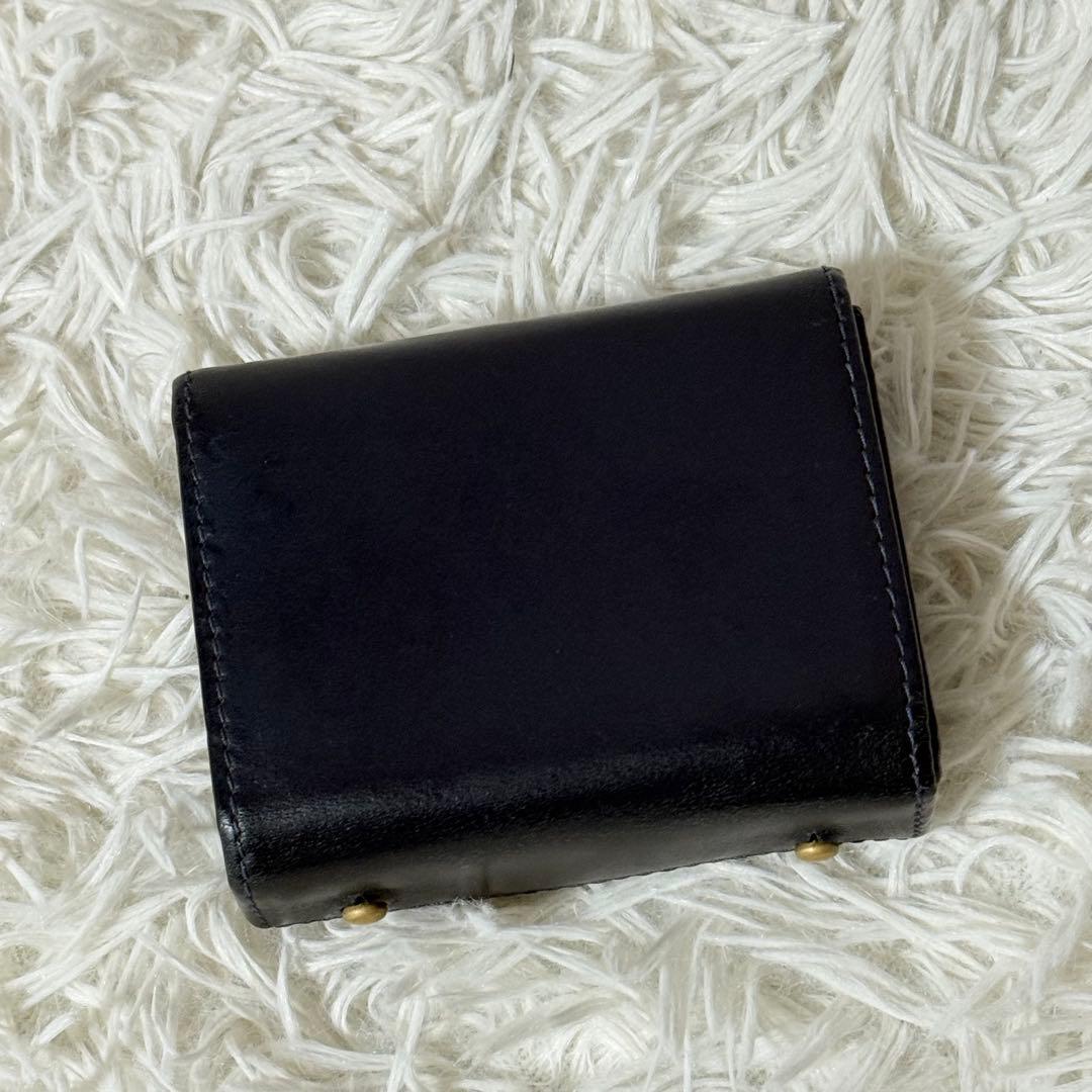 ⭐️未使用級⭐️　m+　エムピウ　ミッレフォッリエ　p25　ネイビー　レザー