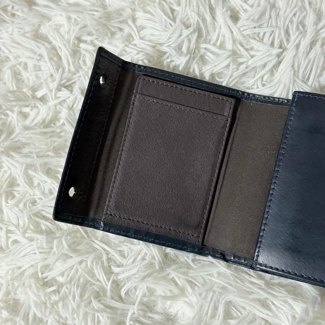 ⭐️未使用級⭐️　m+　エムピウ　ミッレフォッリエ　p25　ネイビー　レザー