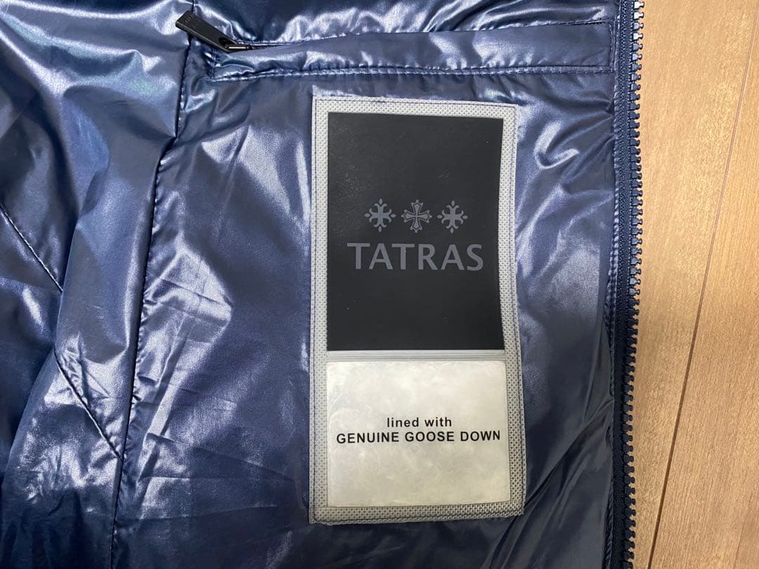 TATRAS BABILA フード付きネイビー ロングダウンジャケット 本物保証