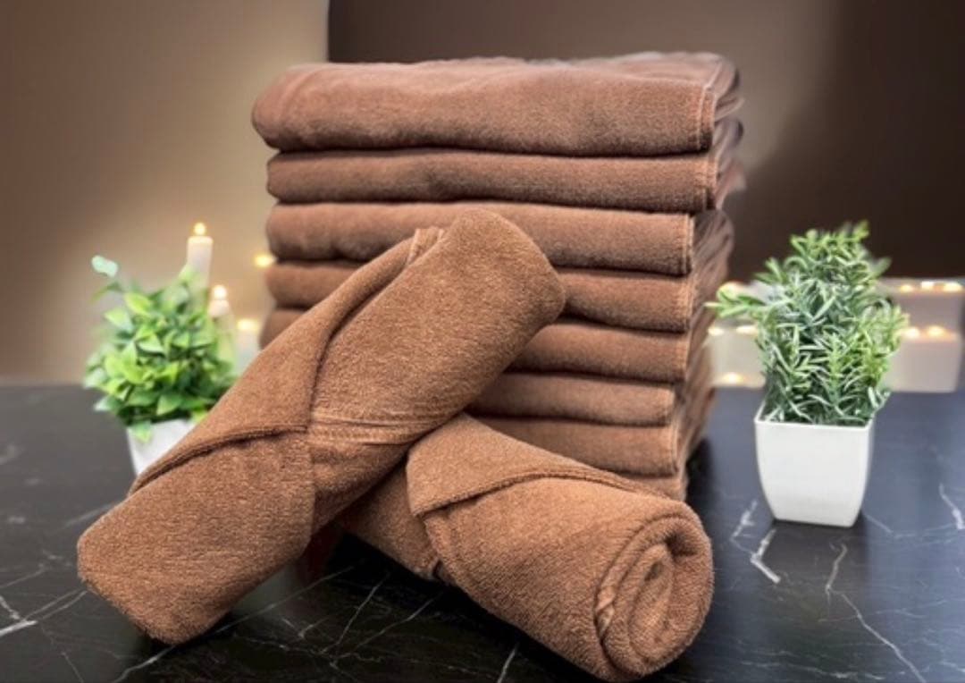 エステ用バスタオル（ブラウン）