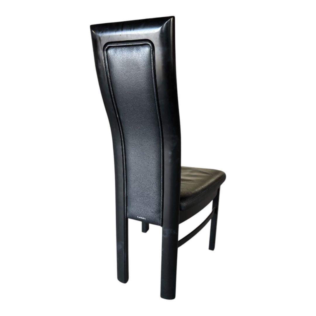 カリモク　CE35シリーズ・ハイバックチェア本革・ブラック・ダイニング　④