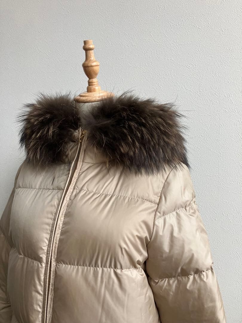 ★ ナノユニバース 西川ダウン リアルファー付 ロング ダウンジャケット