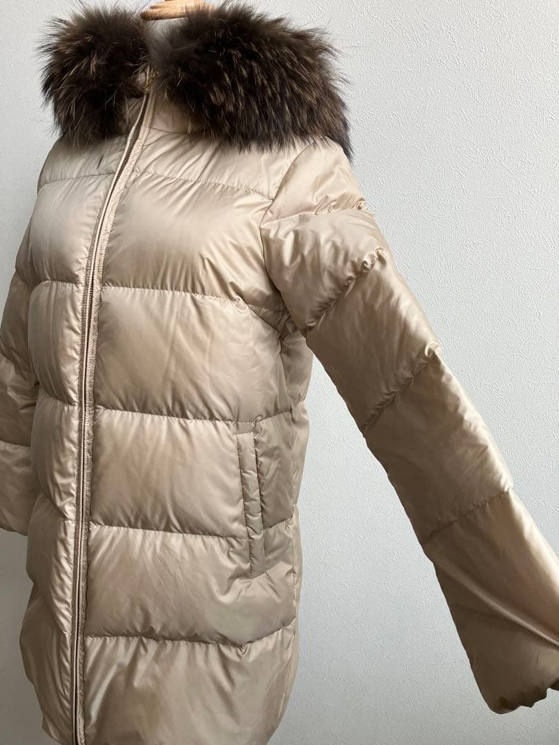 ★ ナノユニバース 西川ダウン リアルファー付 ロング ダウンジャケット