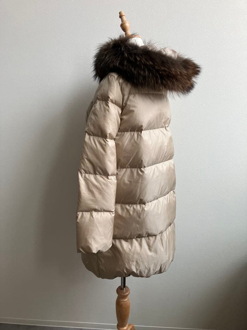 ★ ナノユニバース 西川ダウン リアルファー付 ロング ダウンジャケット