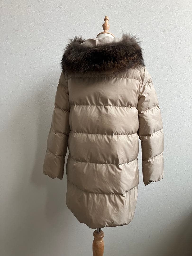 ★ ナノユニバース 西川ダウン リアルファー付 ロング ダウンジャケット
