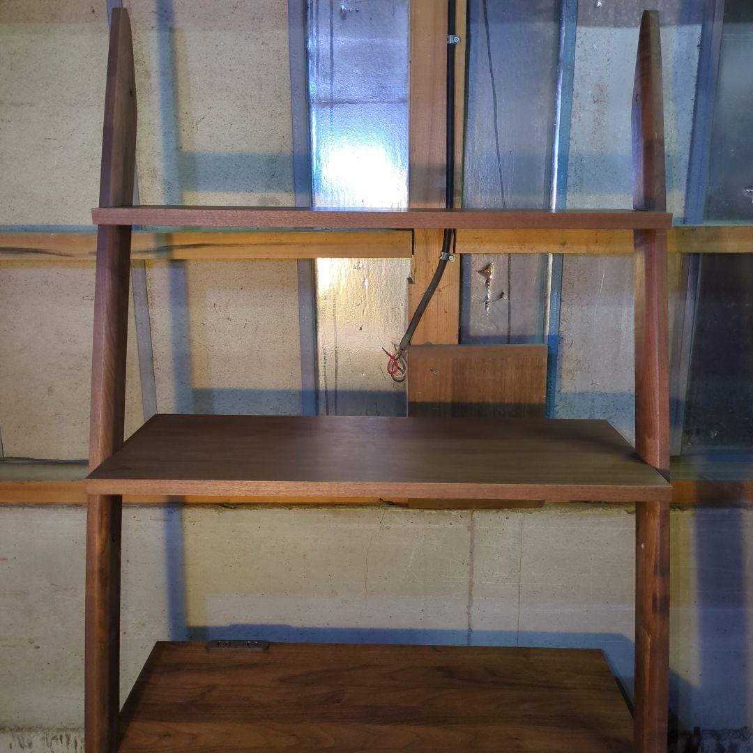 天然木 福岡大川マルヨシ民芸家具 DEEP 片開きシェルフキャビネット 壁面収納