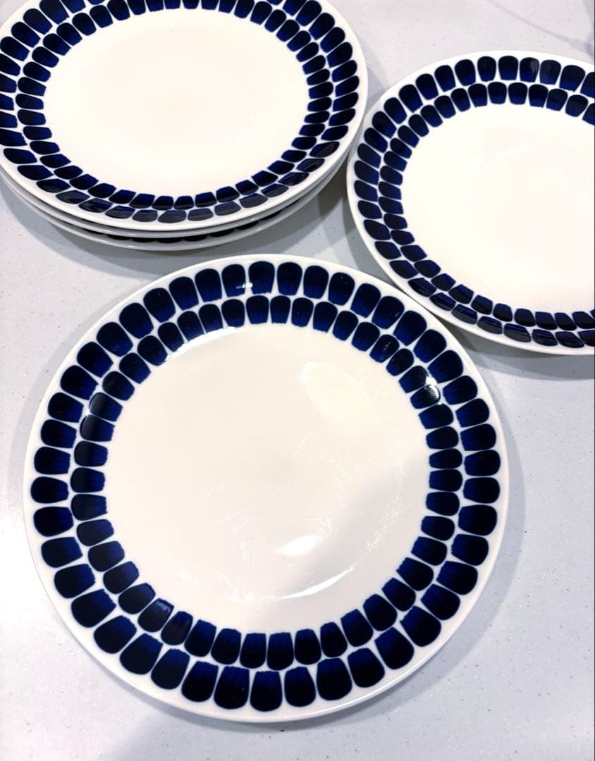 【5枚セット】　ARABIA 24hトゥオキオ プレート 26cm ブルー