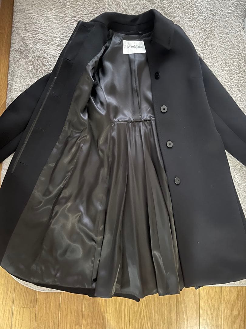 マックスマーラ　M 極美品✨黒ロングコート
