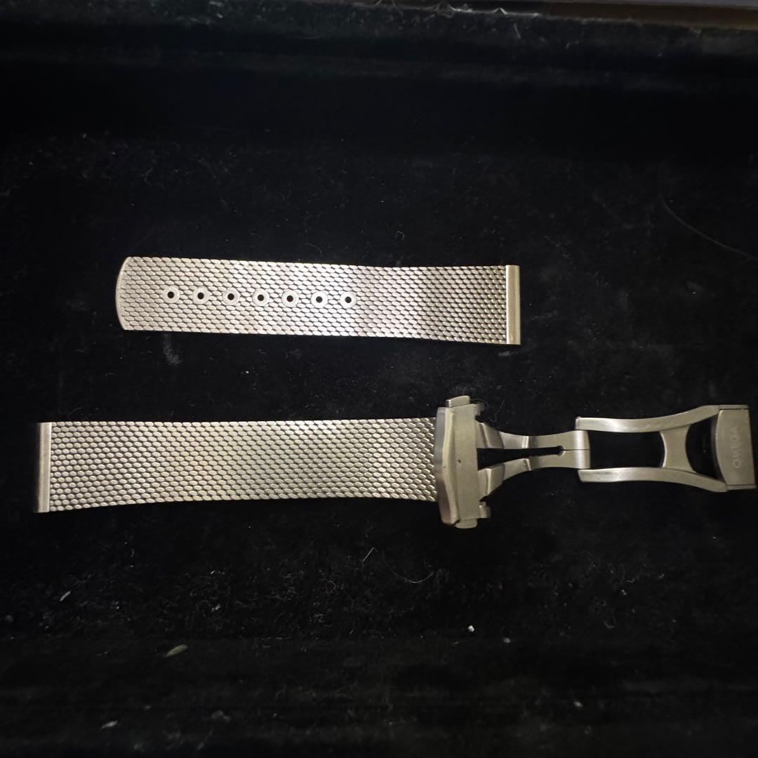 OMEGAオメガ純正ツーピース ストラッ﻿プ ステンレス製メッシュブレスレッ﻿ト