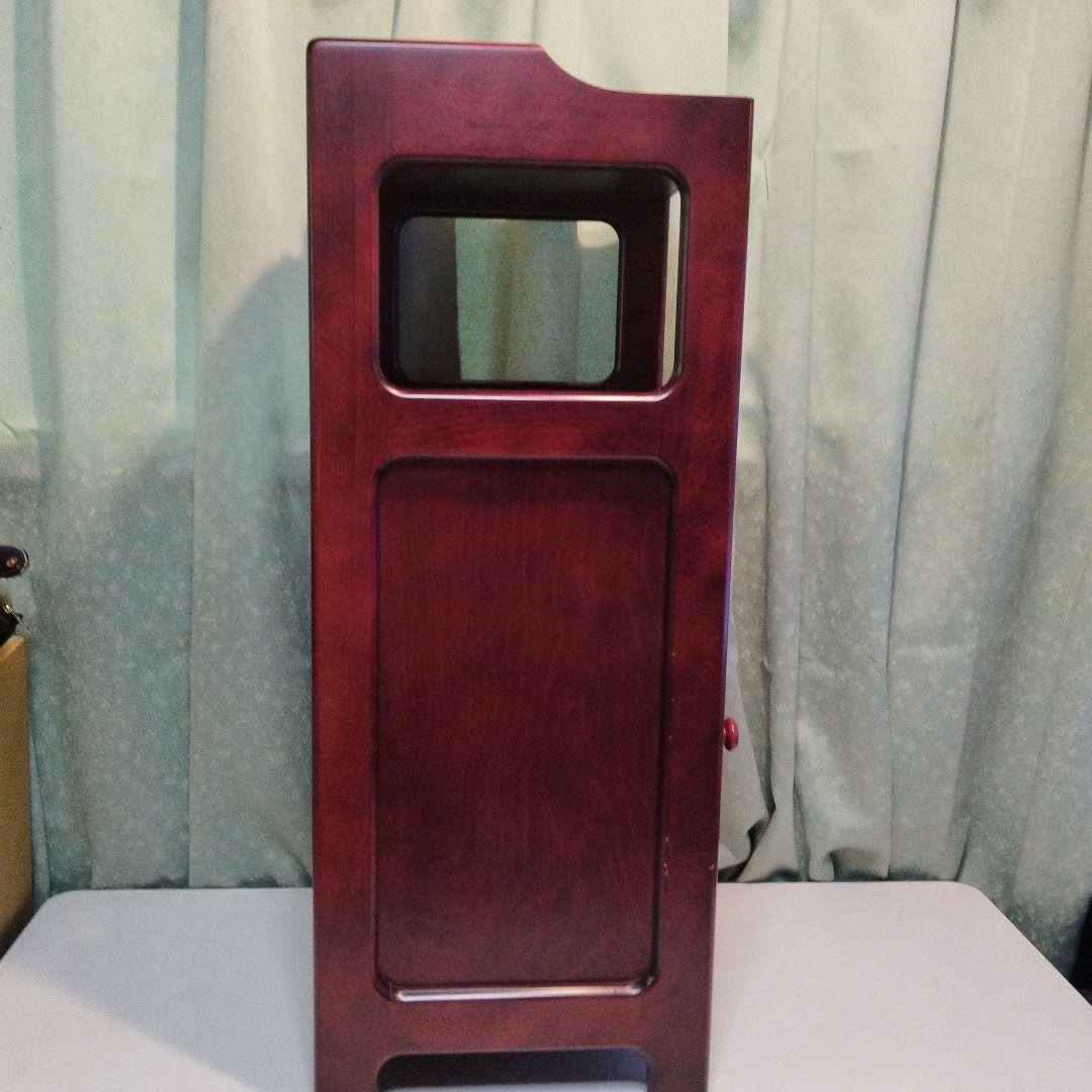 オールドカリモク　電話台　花台　　小物入れ　引き出し付　高級家具